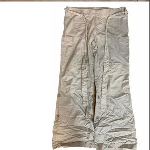Abercrombie & Fitch Women's S Capri Pants Beige Khaki Adjustable Pants Length